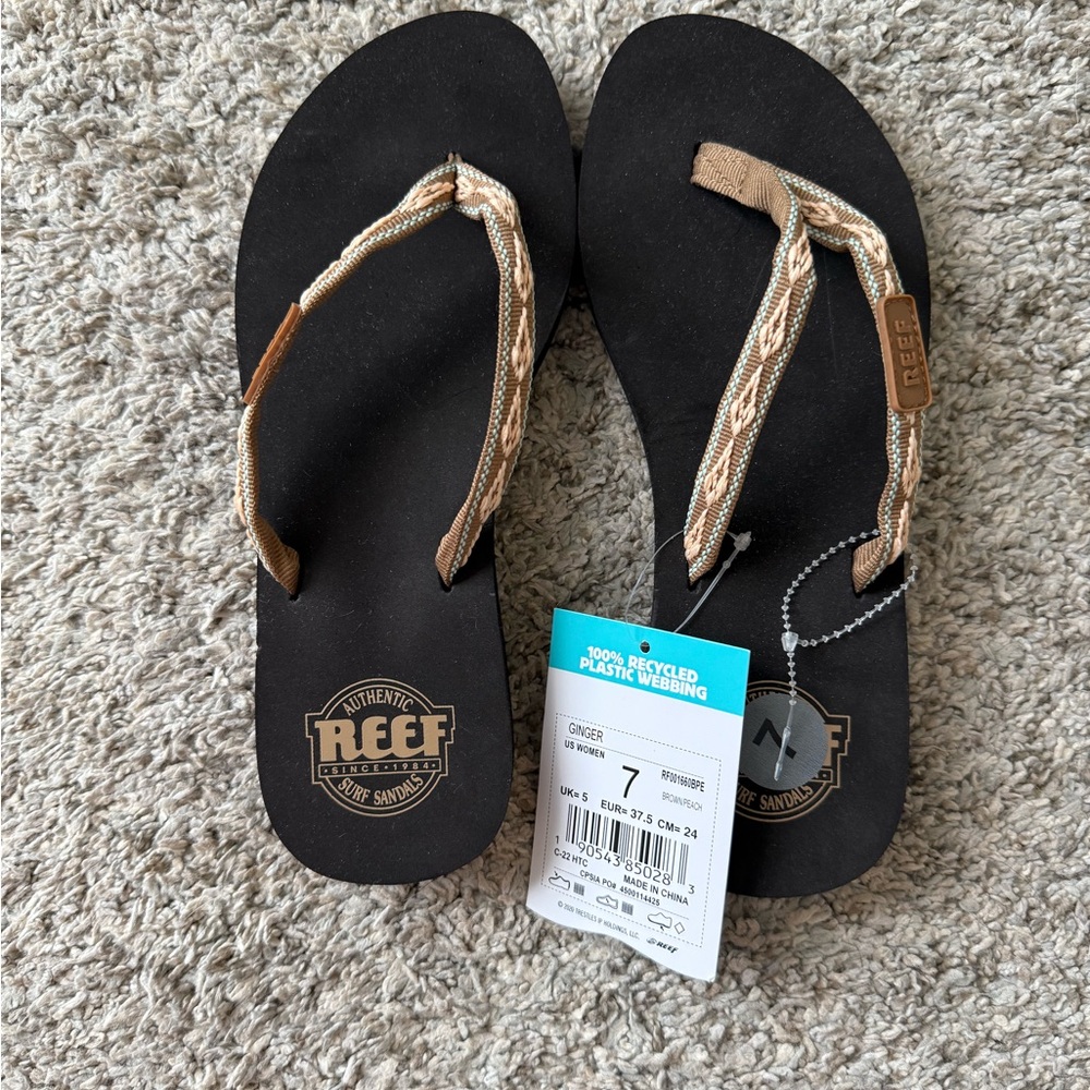 Reef Black and Brown Flip Flops